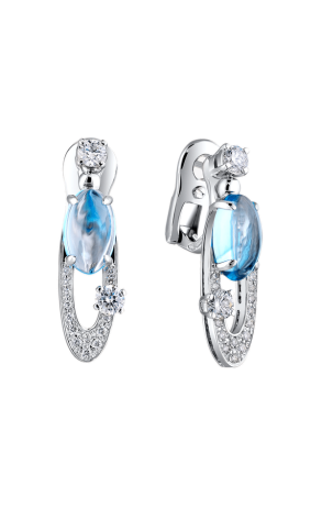 Ювелирное украшение  Bvlgari Elisia Blue Topaz Earrings (4020)