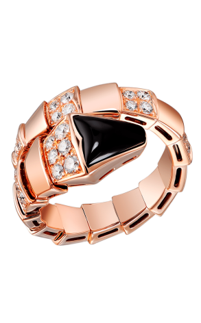 Кольцо Bvlgari Serpenti Diamond And Onyx Ring AN855315 (4071)