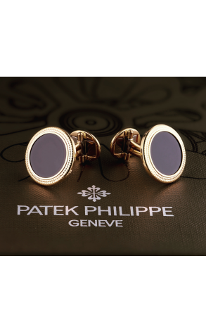 Запонки Patek Philippe Black Onyx Calatrava Cufflinks (4520) №2