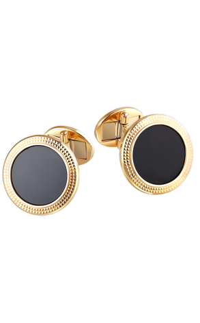 Запонки Patek Philippe Black Onyx Calatrava Cufflinks (4520)