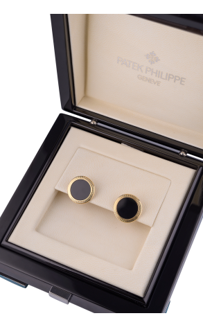 Запонки Patek Philippe Black Onyx Calatrava Cufflinks (4520) №3