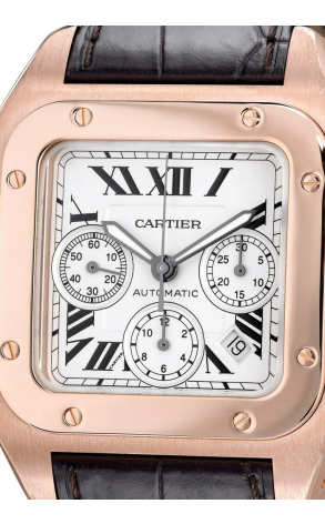 Часы Cartier Santos 100 XL Chronograph Rosegold 2935 (5455) №2