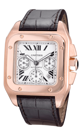 Часы Cartier Santos 100 XL Chronograph Rosegold 2935 (5455)