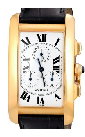 Часы Cartier Tank Americane Jumbo Chronograph 1730 (5706) №2