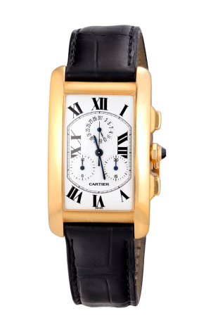 Часы Cartier Tank Americane Jumbo Chronograph 1730 (5706)