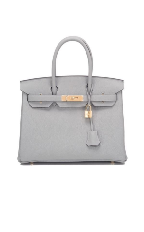 Аксессуар  Hermes Limited Edition Birkin 35cm Gris Mouette Blue Agate Verso (7483)