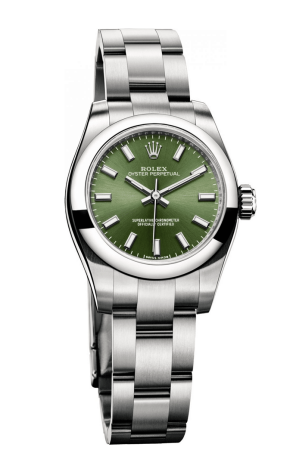 Часы Rolex Oyster Perpetual 26 mm Steel Olive Green Index 176200 (7987)