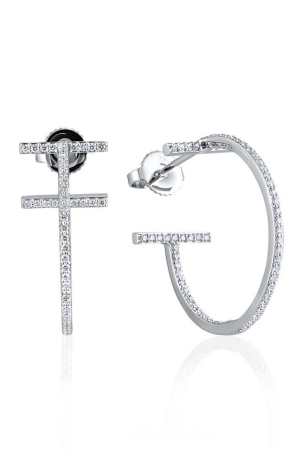 Ювелирное украшение  Tiffany & Co T Wire Medium Earrings T Wire (9849)