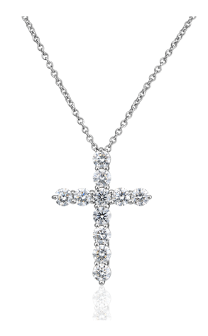 Крест Tiffany & Co Platinum Cross LARGE 1.71 ct Pendant (10776)