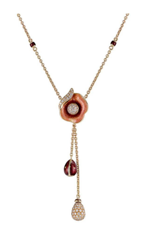Подвеска Faberge Flower Enamel Diamonds Pendant F-2401 (11126)