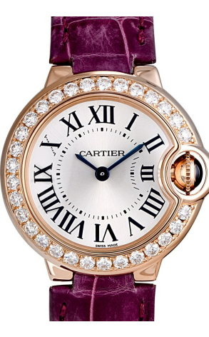 Часы Cartier Ballon Bleu 18 K Rose Gold With Diamonds Silvery White Quartz WE900251 (11187) №2