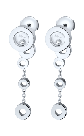 Ювелирное украшение  Chopard Happy Bubbles White Gold Drop Earrings 836982-1001 (11351)