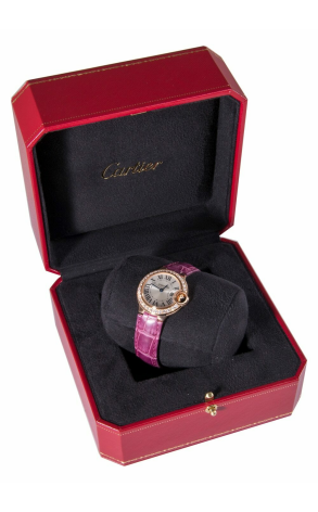Часы Cartier Ballon Bleu 18 K Rose Gold With Diamonds Silvery White Quartz WE900251 (11187) №3