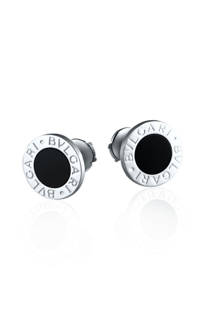 Серьги Bvlgari Bvlgari-Small White Gold & Onyx Earrings (12383)