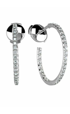 Ювелирное украшение  Tiffany & Co Metro Hoop Earrings Medium (11561)