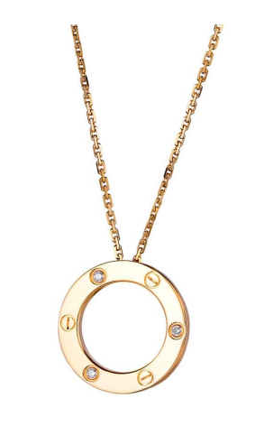 Ювелирное украшение  Cartier Love 3 Diamonds Yellow Gold Pendant B7014500 (11674)