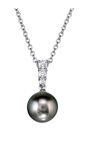 Ювелирное украшение  Mikimoto Morning Dew Black South Sea Pearl Pendant (11719)