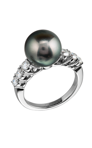 Ювелирное украшение  Tasaki Black Pearl Diamonds Ring (11740)