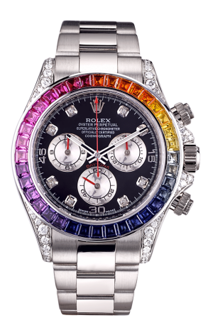 Часы Rolex Daytona 40 mm Rainbow White Gold Diamonds Aftermarket 116509H (11880)