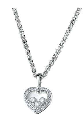 Ювелирное украшение  Chopard White Gold 3 Floating Diamonds Heart Pendant 79/4502-1001 (12018)