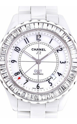 Часы Chanel J12 GMT+ White Ceramic Diamond Bezel J12 (12027) №2