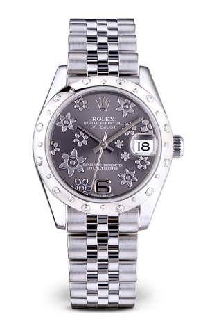 Часы Rolex Datejust Stainless Steel Rhodium Roman Oyster 178344 (12336)