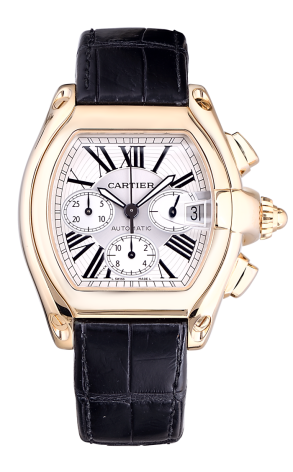 Часы Cartier Roadster Chronograph XL 18K Solid Yellow Gold РЕЗЕРВ W62021Y3 (12423)