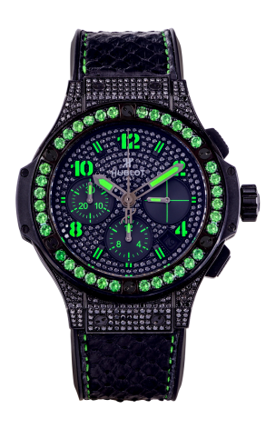 Часы Hublot Big Bang Black Fluo Diamonds Green 341.SV.9090.PR.0922 (12628)