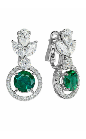 Ювелирное украшение  GRAFF Classic Butterfly Diamond and Emerald Earrings (13012)