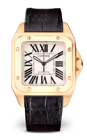 Часы Cartier Yellow Gold Santos 100XL W20071Y1 (13291)