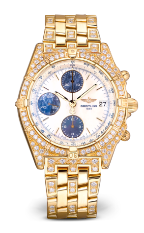 Часы Breitling Chronomat Gold Original White MOP Dial K13048 (13458)