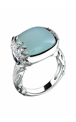 Ювелирное украшение  Carrera y Carrera Peacock Collection White Gold Ring (13360)