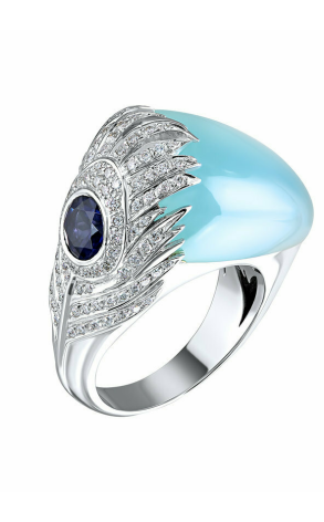 Кольцо Carrera y Carrera Peacock Collection White Gold Ring DA10624-022704 (13260)