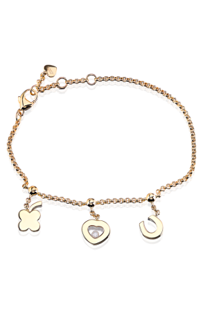 Браслет Chopard Happy Diamonds Charm Yellow Gold Bracelet 85/5811/01 (13254)