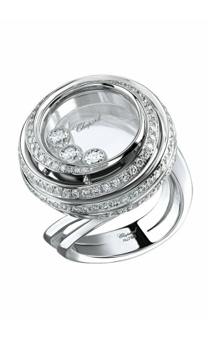 Кольцо Chopard Happy Emotions White Gold Large Diamond Ring Акция- 10% 829217-1039 (13271)