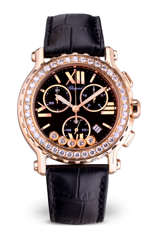 Часы Chopard Happy Sport Chronograph 18k Rose Gold & Diamonds РЕЗЕРВ! Happy Sport (13669)