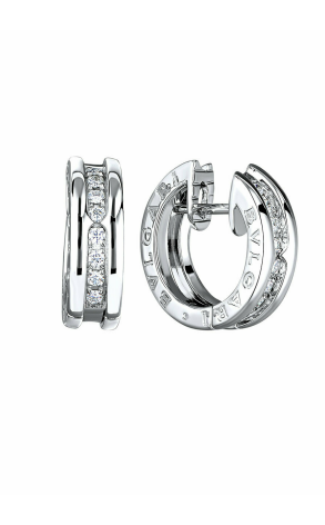 Серьги Bvlgari B.Zero1 Small Diamond Hoop Earrings OR855540 (13577)