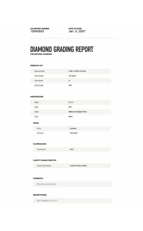 Кольцо  с 7,01 ct G/VS2 GIA (13850) №2