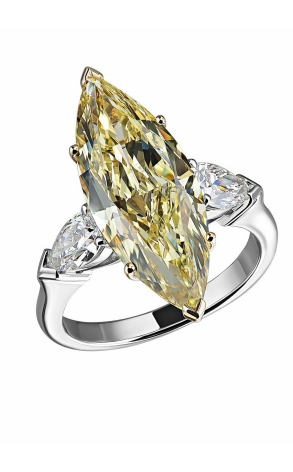 Кольцо  с 5,71 ct Fancy Intencse Yellow (13855)