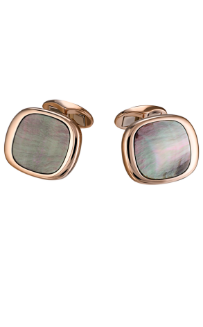 Запонки Mercury Rose Gold Enamel Cufflinks (13726)