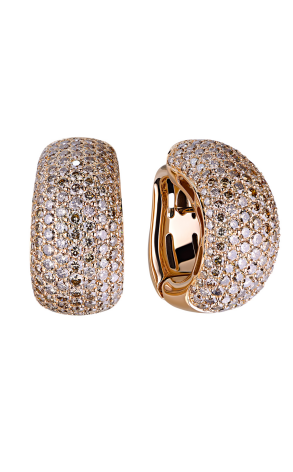 Серьги Gianni Lazzaro Rose Gold Diamonds Earrings (14398)