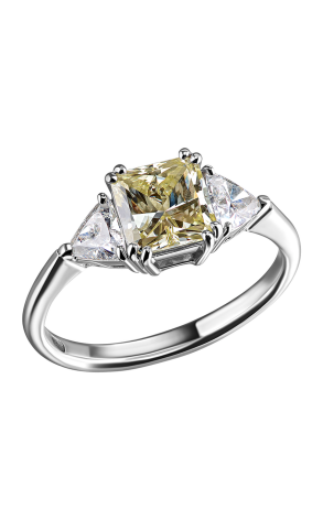 Кольцо  с 1,50 Fancy Yellow Platinum Ring (14013)