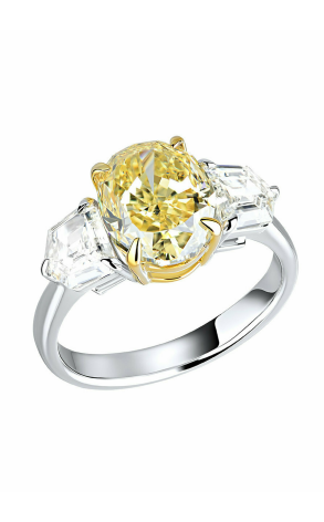 Кольцо  с бриллиантом 4,61 ct Fancy Brownish Yellow (14358)