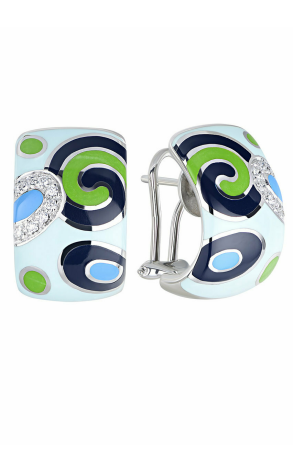 Серьги Roberto Coin Exclusive Enamel Earrings (14488)