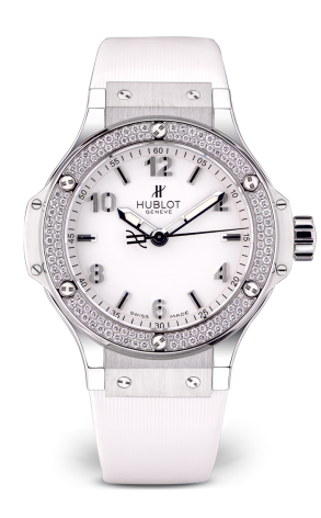 Часы Hublot Big Bang Stainless Steel & Diamonds Quartz Ladies Watch 361.SE.2010.RW.1104 (14807)