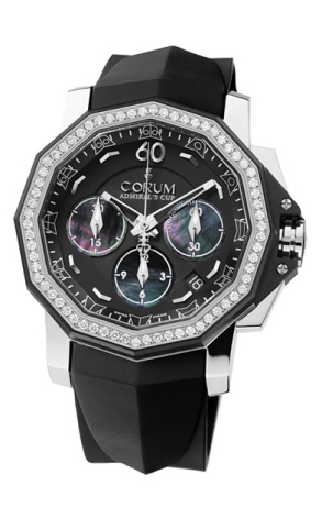 Часы Corum Admiral's Cup Challenger Chronograph Diamonds Automatic 984.970.47/F371 PN34 (14887)