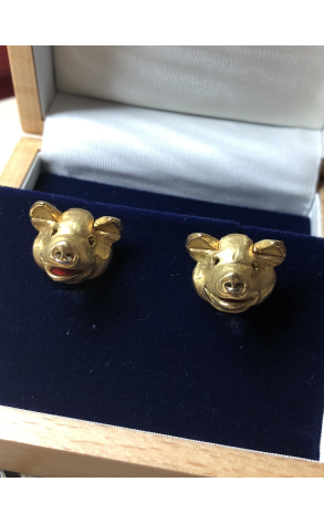 Запонки Deakin & Francis Yellow Gold Pig Head Cufflinks (15001) №2