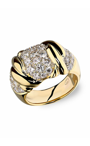 Кольцо Van Cleef & Arpels Vintage Yellow Gold Diamonds Ring (15044)