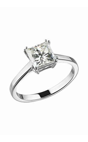 Кольцо HRD Antwerp Princess Diamond 1,54 ct I/IF (15339)