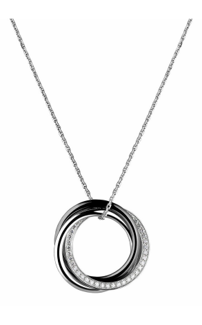 Подвеска Cartier Trinity White Gold Black Ceramic Diamonds Pendant B3045500 (16386)